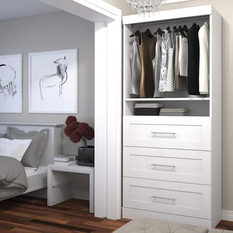 Pur by Bestar 36-inch Storage Unit with 3-drawer Set