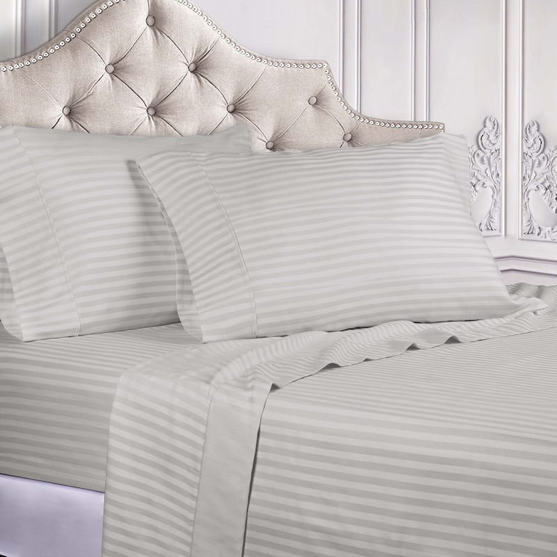 Superior Gyda Deep Pocket 400-Thread Count Striped Egyptian Cotton Sheets