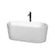 Option White / Polished Chrome Trim / Matte Black Faucet