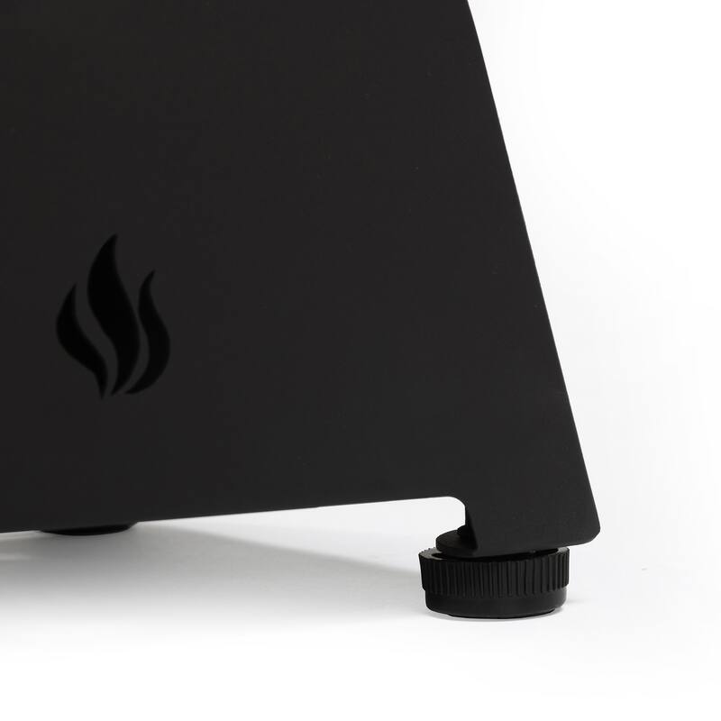 Anmytek Propane Fire Pit Table 40K BTU Outdoor Patio Heater Deck Backyard Black Steel