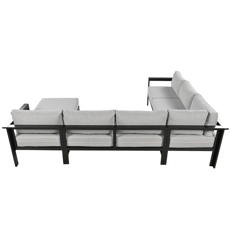 U-shaped Outdoor Modular Sofa Set with Metal Frame
