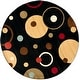 preview thumbnail 61 of 65, SAFAVIEH Porcello Masumah Modern Painterly Geometric Pattern Area Rug 7' x 7' Round - Black/Multi