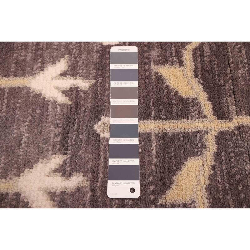 ECARPETGALLERY Hand-knotted Royal Oushak Dark Grey Wool Rug - 9'1 x 12'0