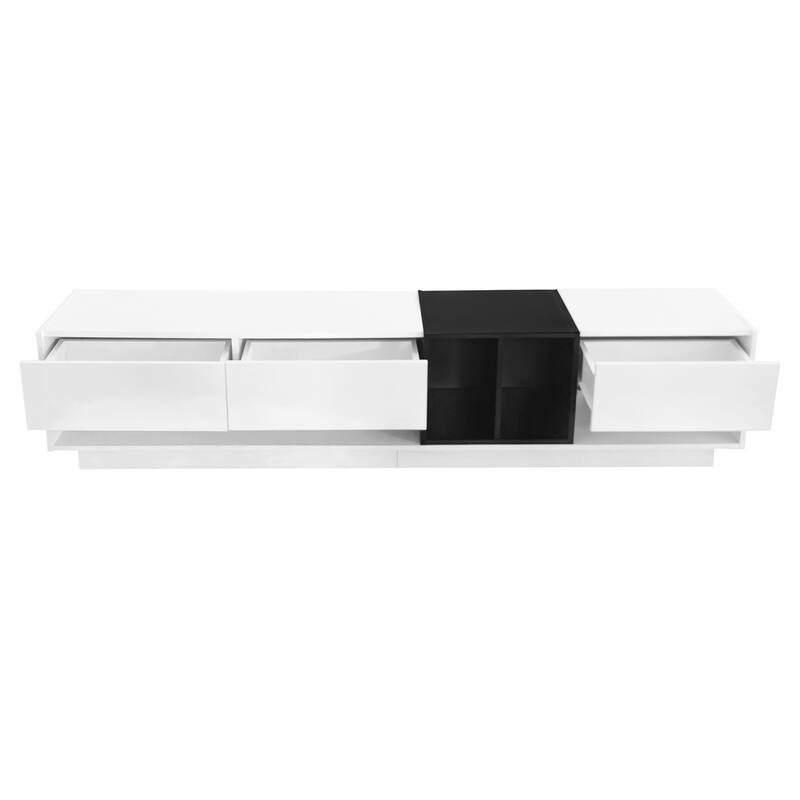 Media Console with Ample Storage for TVs Up to 80", Two-tone TV Stand