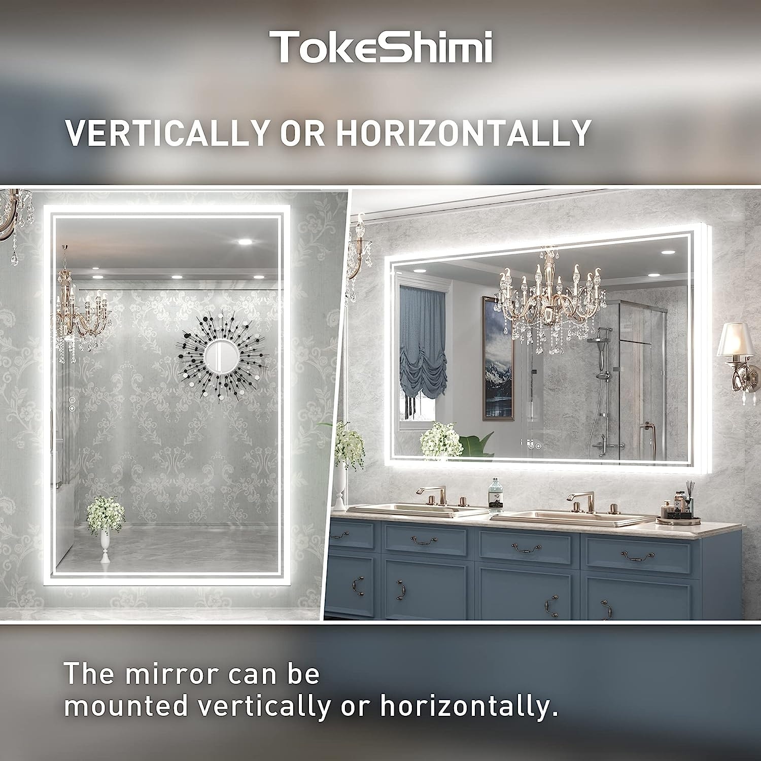TokeShimi LED Bathroom Vanity Wall Mirror, 3000K/4500K/6000K Mirror On  Sale Bed Bath  Beyond 38051753