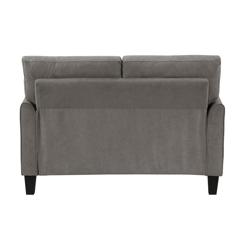 Felix 56" Textured Living Room Loveseat - Wood Finish Exposed Feet