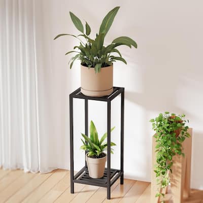 2 Tier 30" Tall Indoor Outdoor Plant - 12 x 12 x 30 inches