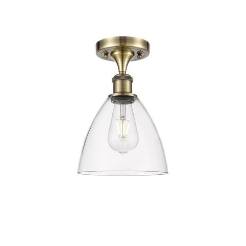 Innovations Lighting Bristol Glass - 1 Light 8" Semi-Flush Mount