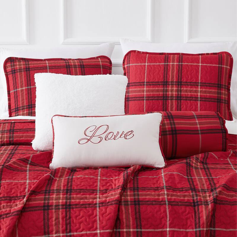 Vilano Plaid 6 piece Quilt Bedding Set
