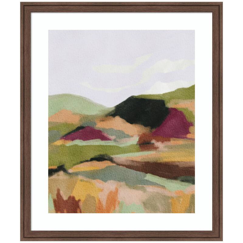 Kate and Laurel Framed Art Dreamy Landscape by Nikita Jariwala - 22x26 - Brown