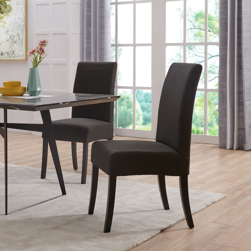 NPD Furniture Valencia Bicast Leather Dining Chair (Set of 2) - Grey/Black