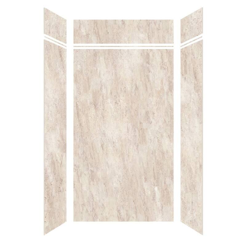Transolid LWKX48368412 Lusso 96" H x 48" W x 36" D Three Wall Alcove