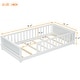 preview thumbnail 4 of 44, Twin size Floor Platform Bed with Built-in Book Storage Rack