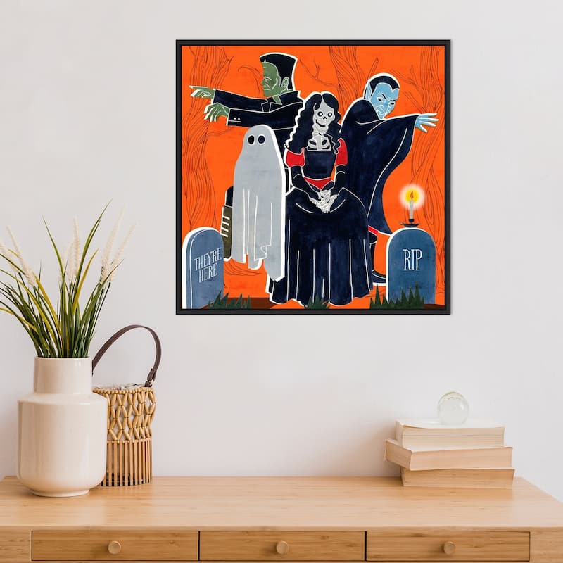 Amanti Art Graveyard Gang I Framed Canvas Wall Art