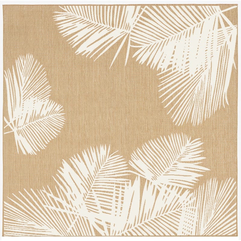 Liora Manne Carmel Palm Indoor/Outdoor Area Rug - 7'10" Square - Sand