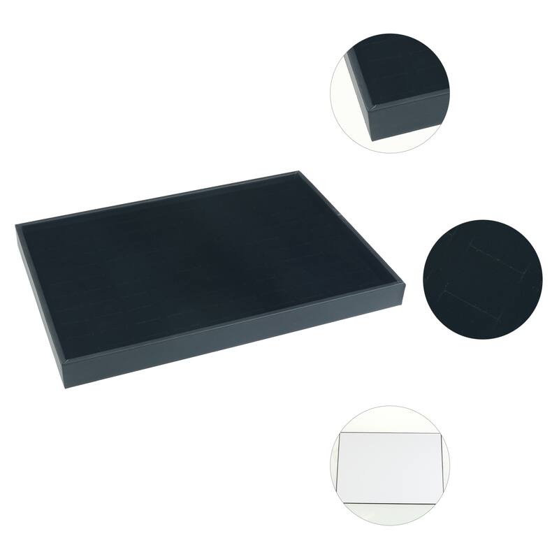 Velvet Jewelry Organizer Trays with Removable Dividers for Drawers, Jewelry Organizer Drawer Inserts Container Case Storage - Ring Tray