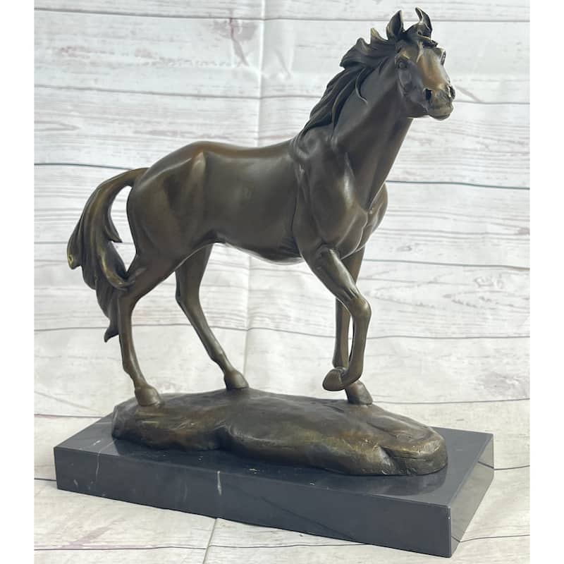 Large Arabian Horse Bronze Sculpture Statue By Williams Figurine Figure Decor