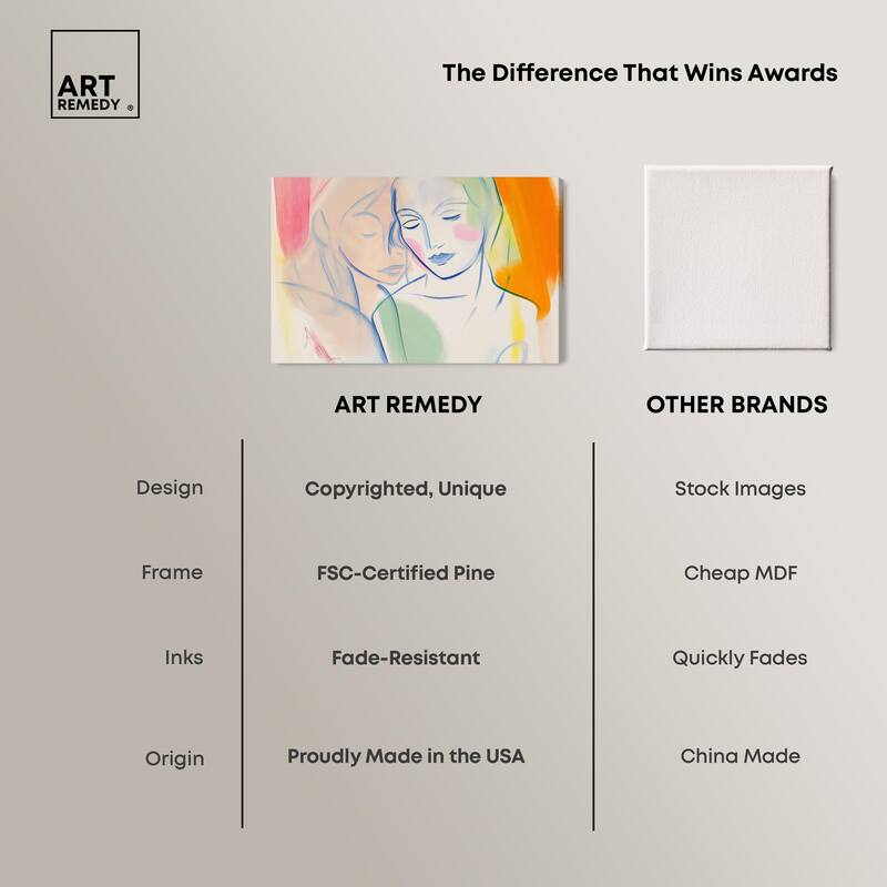 Brushstroke Bond Canvas by Art Remedy, Gallery Wrapped