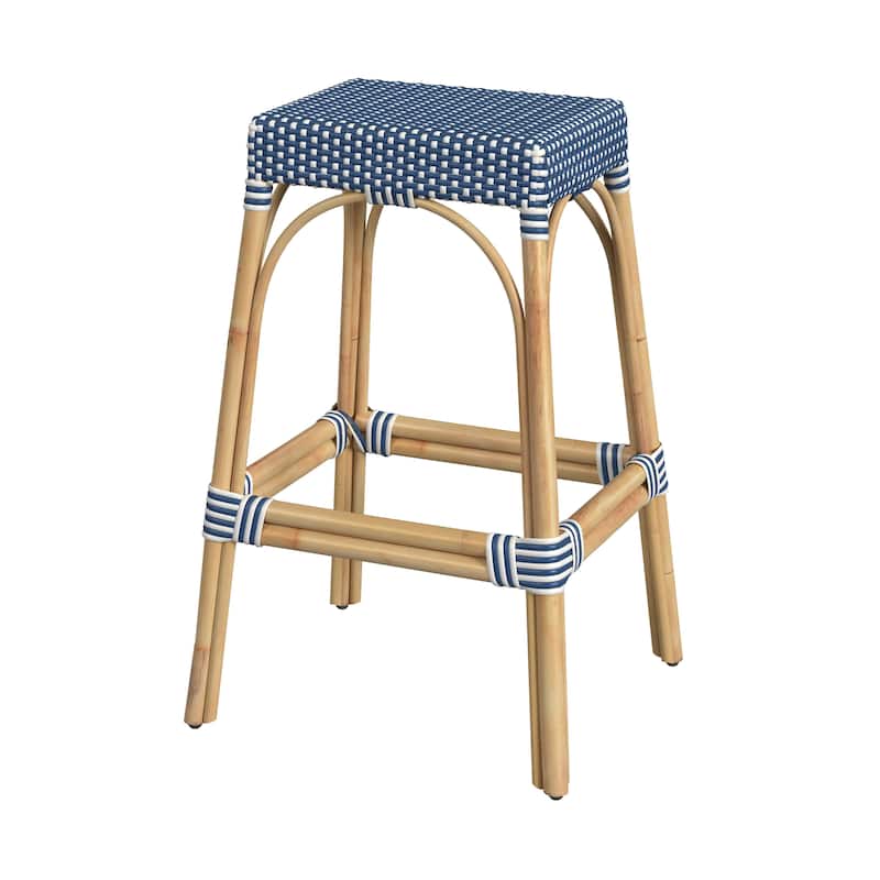 Robias Rectangular Rattan 30" Bar Stool