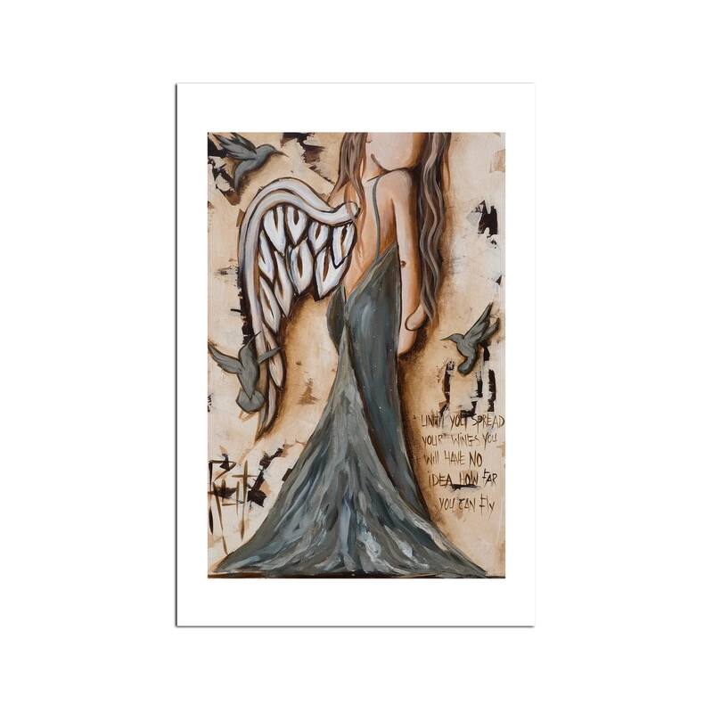 Spread your Wings Fine Art Paper Print by Ruth's Angels - Multi