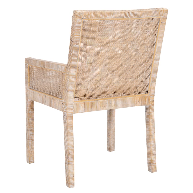 SAFAVIEH Almira Coastal Accent Chair with Cushion - 22.8" W x 22.4" L x 34.6" H - 23Wx22Dx35H