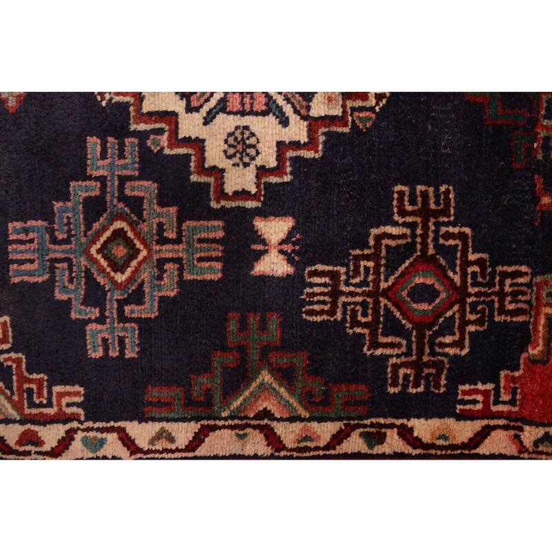ECARPETGALLERY Hand-knotted Andelz Navy Wool Rug - 3'3 x 8'6