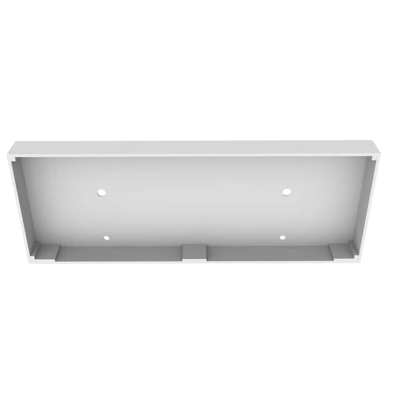 Wide Solid Surface Minimalist Vanity Countertop in White