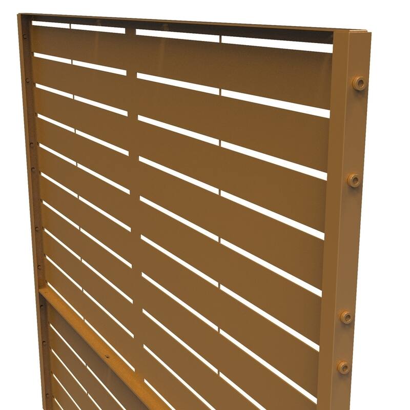 Free Standing Metal Privacy Screen Panel Decorative Outdoor Privacy Screen - 72"H x 47"W