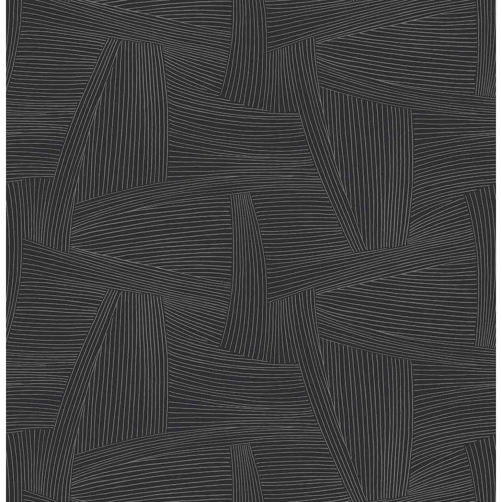 A-Street Prints Reid Black Woven Geometric Wallpaper