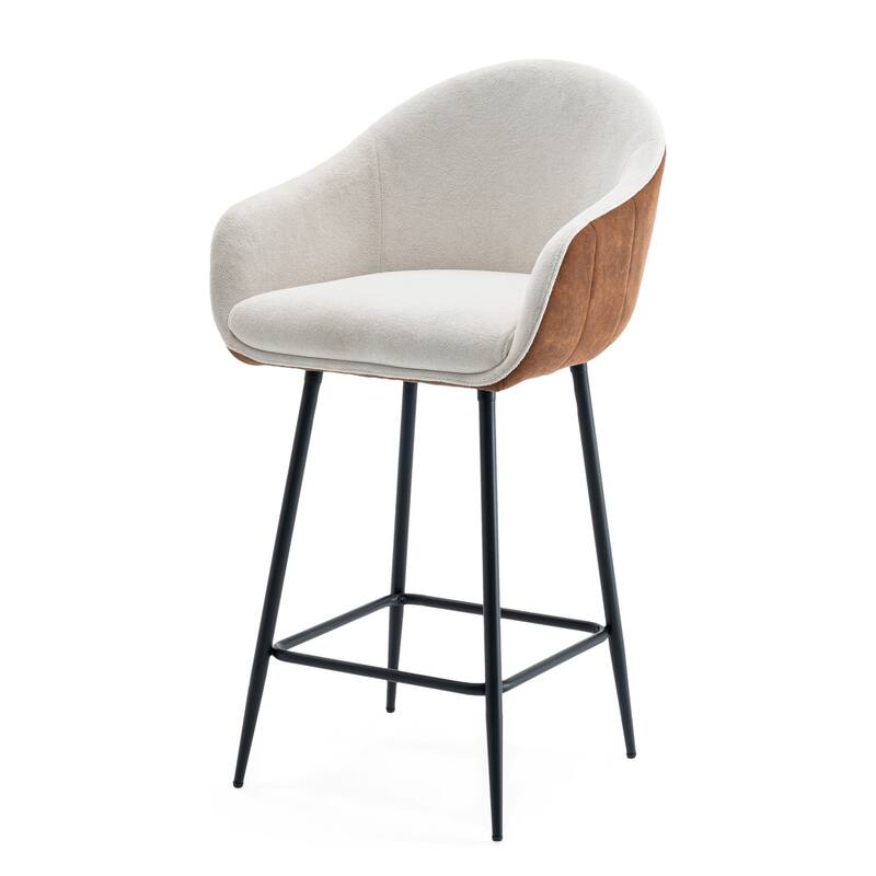 Christopher Knight Home - Blake 26.5" Modern Counter Height Stools with Cushioned Seats and Sleek Metal Legs