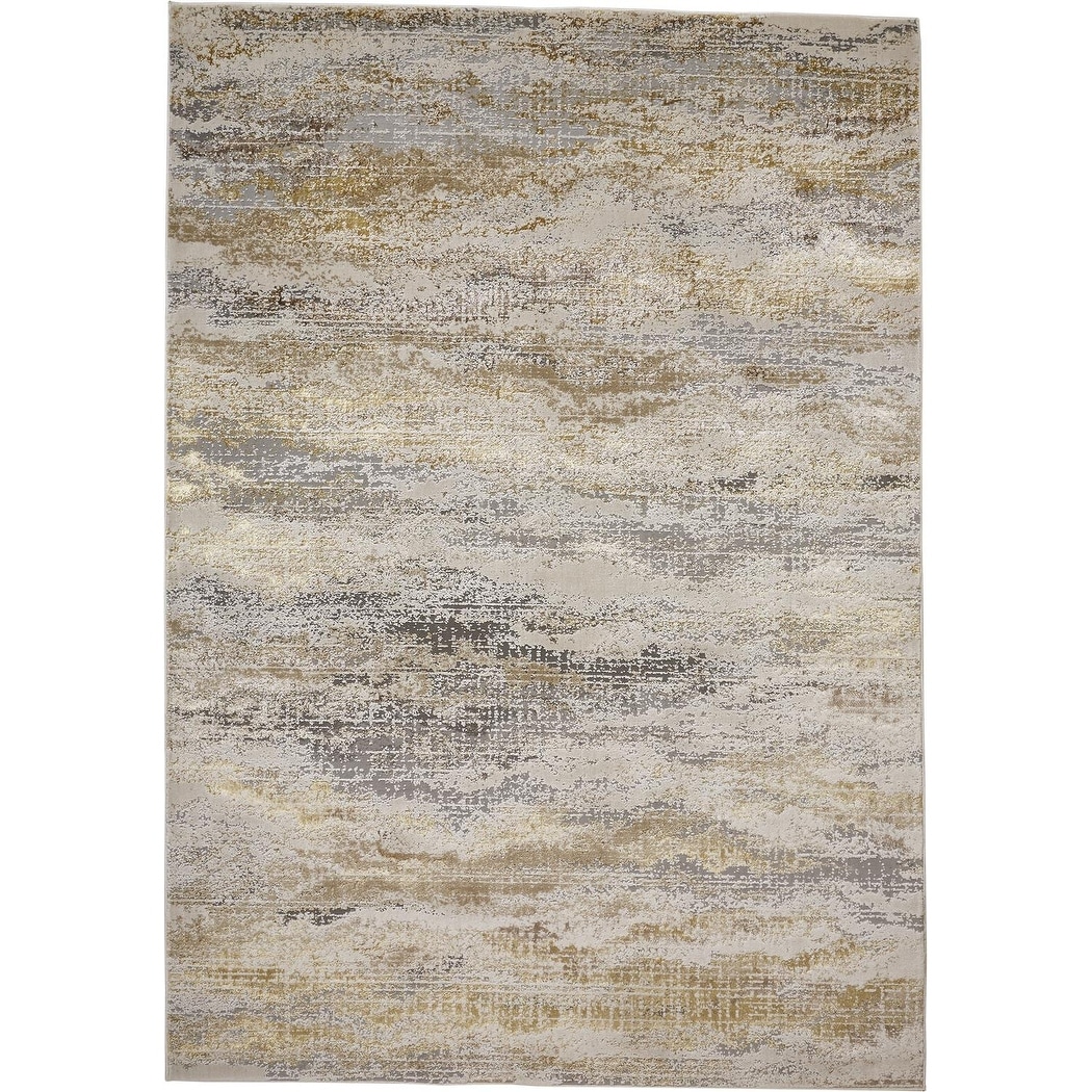 Zimeg Abstract Stain Resistant Area Rug By HomeRoots - 5' x 8'