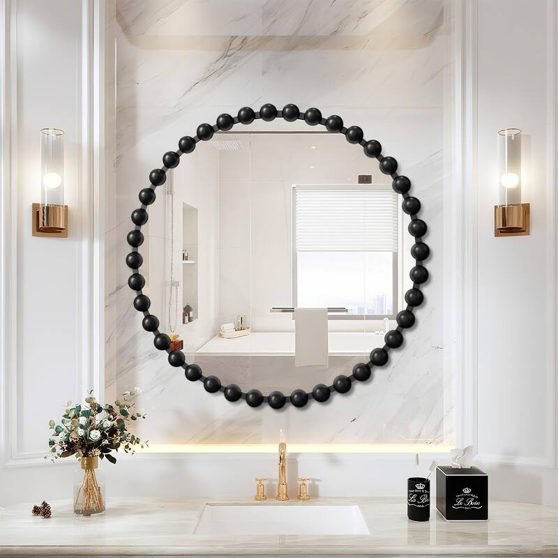 Iron Bead Wall Mirror to Enhance the Overall Otyle