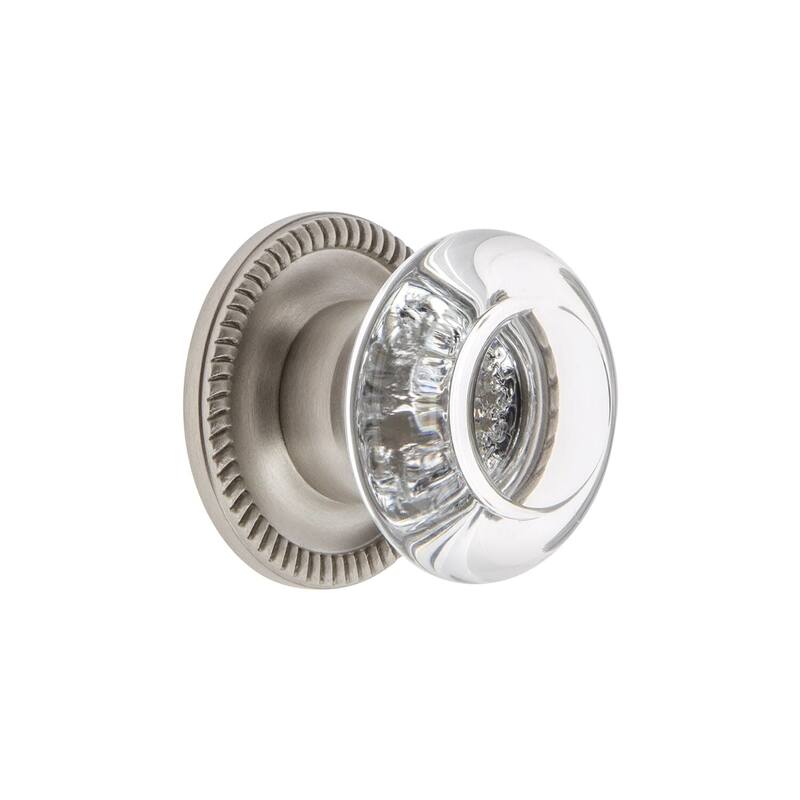 Grandeur BORD-CRYS-KNOB-NEWP Bordeaux 1-3/8" Luxury Crystal Vintage - Satin Nickel