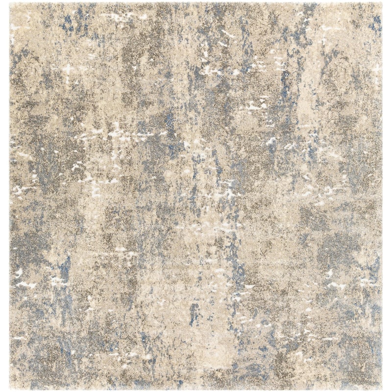 Livabliss Casual Tuscany Medallion Area Rug - 7'10" x 7'10" Square - Beige