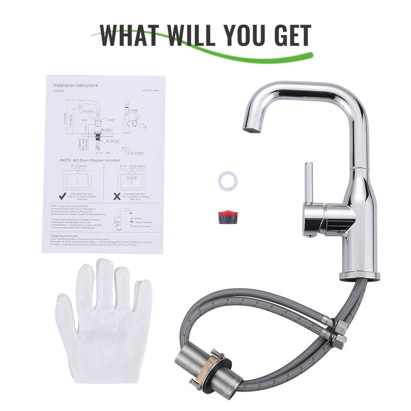 WOWOW Single Handle Bar Faucet With Swivel Spout