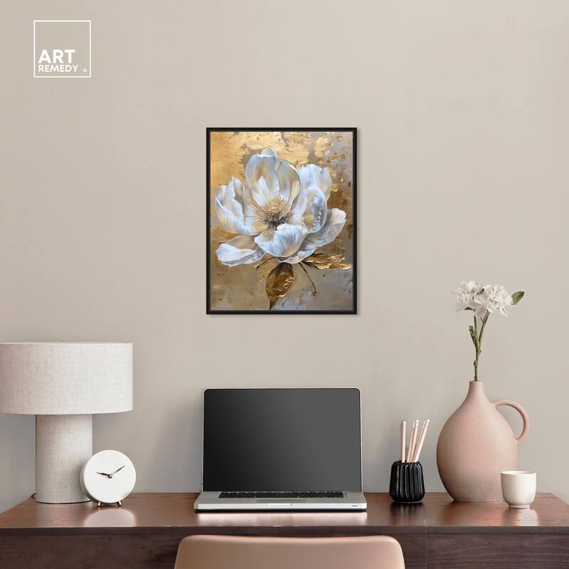 Athenas Flower Canvas Glamorous Feminine Wall Art by Art Remedy