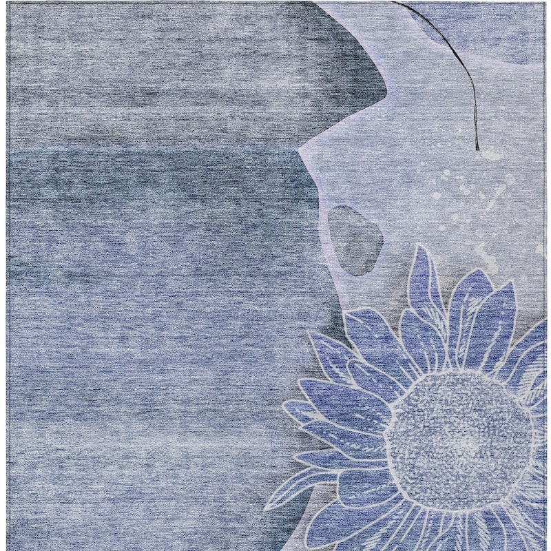 HomeRoots Floral Transitional Rectangle Outdoor Rug