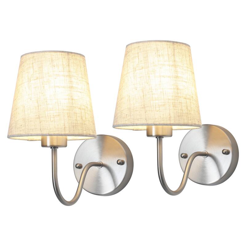 Modern Gold 2-Light Bathroom Vanity Lights, Classic Dimmable Bath Sconce Wall Light - 10.04'' H X 10.78'' W