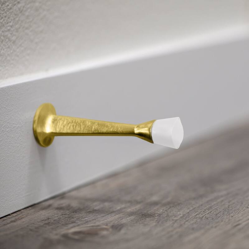 Design House 188219 3-1/8" Baseboard Mounted Rigid Door Stop - Pack of