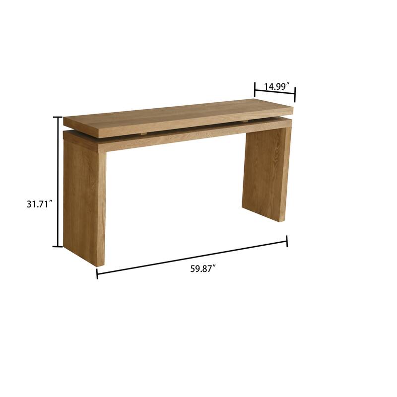 Classic Farmhouse Wooden Living Room Console Table Entryway Table
