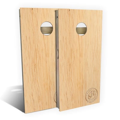 Butternut Wood Outdoor Cornhole Board Set