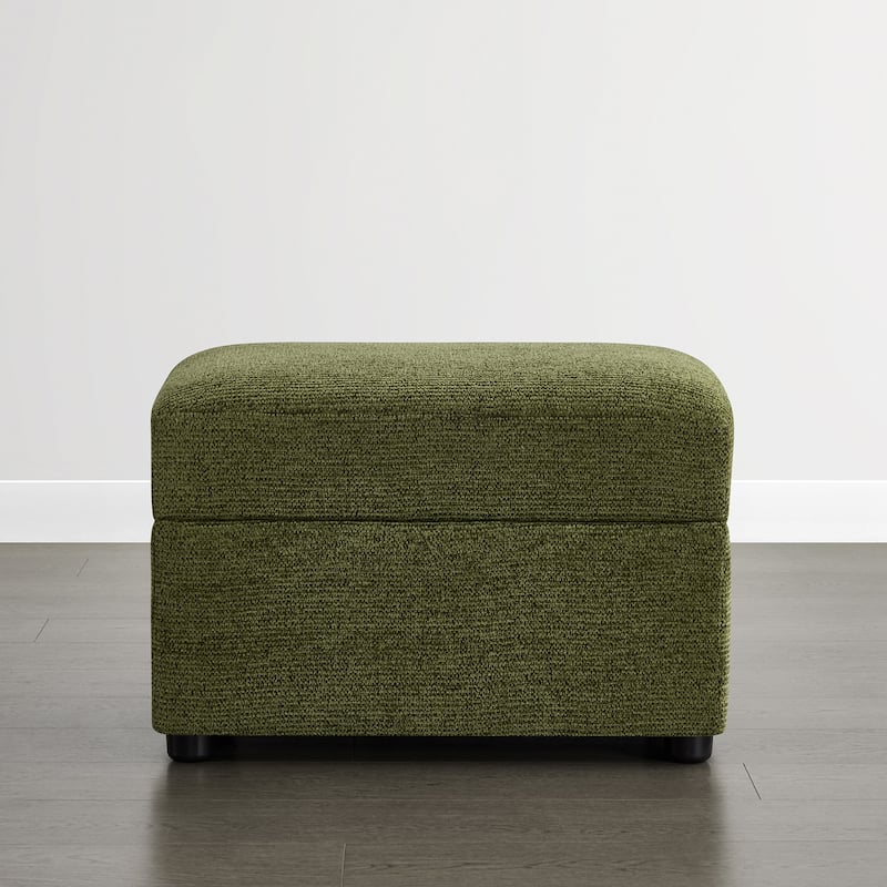 Spruce & Spring Modern Upholstered Swivel Barrel Accent Chair with Ottoman & Removable Slipcover