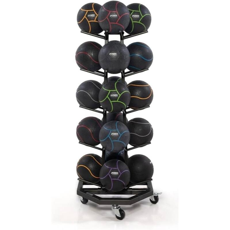 Power Systems Med Ball Tree Rack, 20-Ball & Weight Plate Holder - Medium