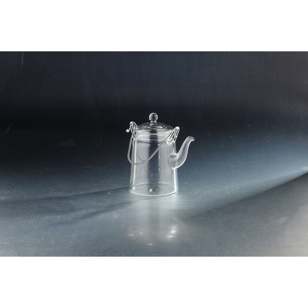 7" Clear Solid Hand Blown Glass Jar Tabletop Decor - N/A