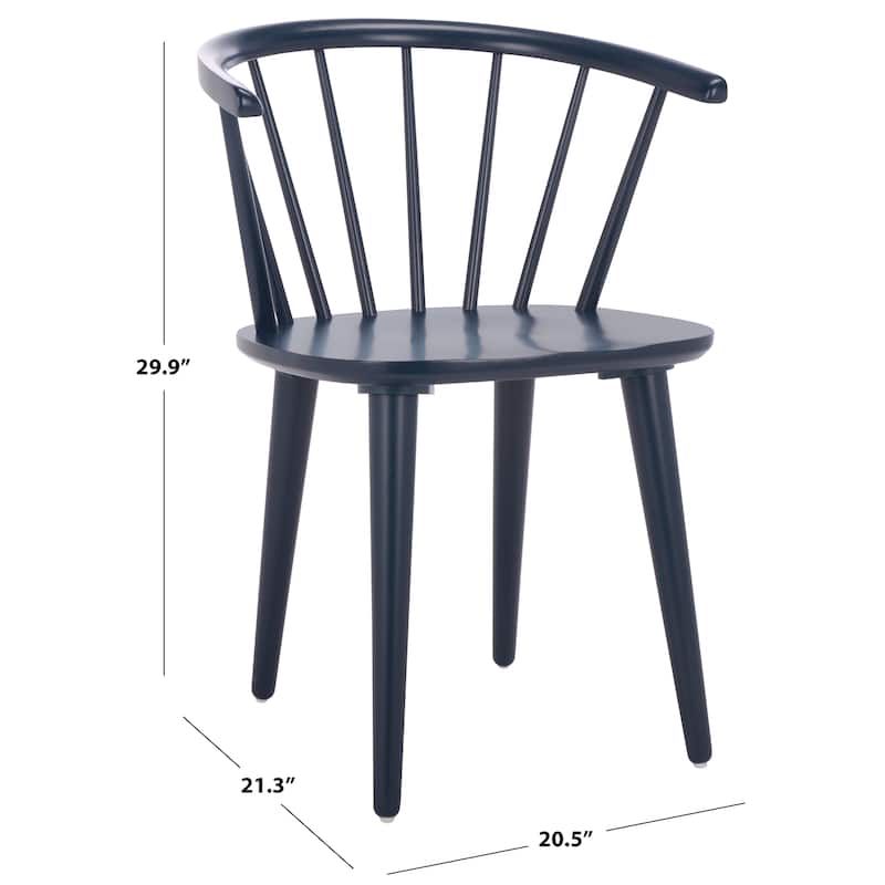 SAFAVIEH Home Blanchard 18-inch Curved Spindle Side Chair [SET of 2] - 21"W x 21"D x 30"H