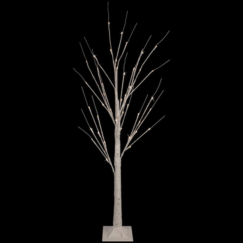 4' LED Lighted White Birch Christmas Twig Tree