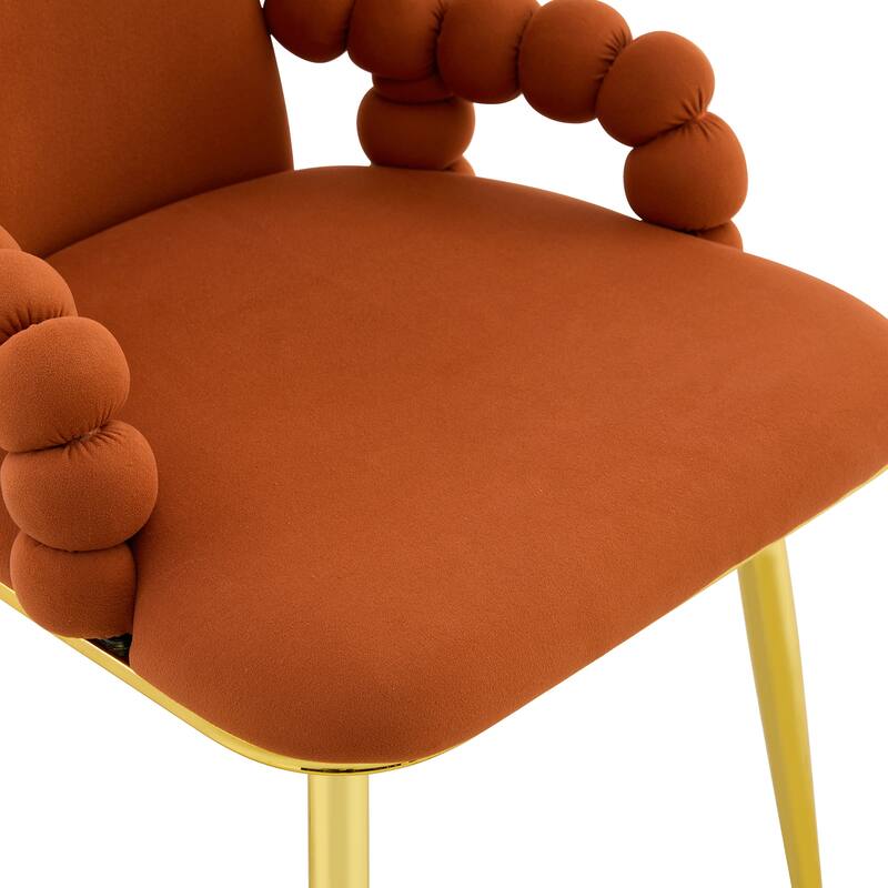 Dining Chairs Set of 2, Upholstered Dining Room Chairs with Metal Legs, Velvet Kitchen Chairs, Accent Chairs for Living Room