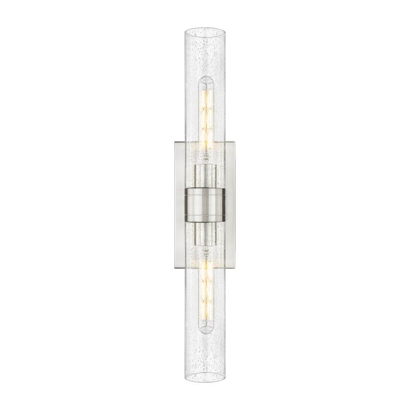 Innovations Lighting Ballston Urban - 2 Light 11" Wall-Mounted Bath Vanity Light - Satin Nickel/Seedy
