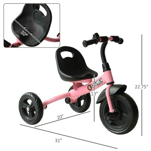 dimension image slide 0 of 2, 3-Wheel Recreation Ride-On Toddler Tricycle with Bell