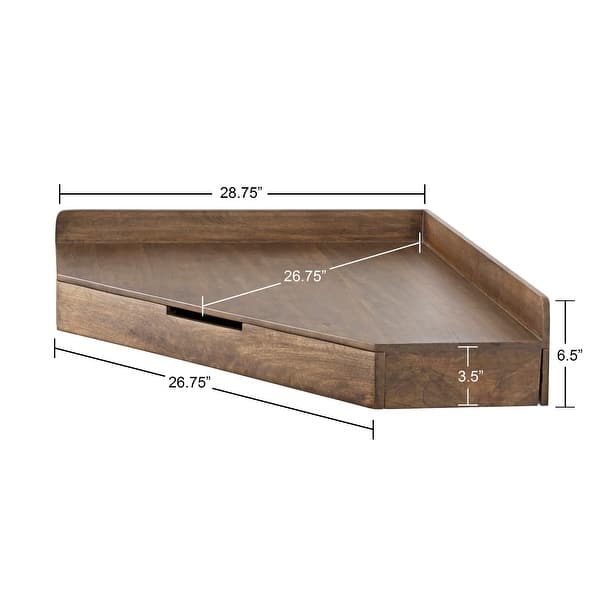 Kate and Laurel Kitt Floating Shelf Corner Desk Bed Bath & Beyond 34283404